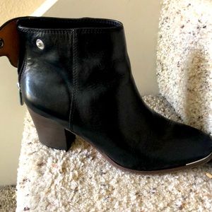 Coach Black leather ankle boots size 7.5